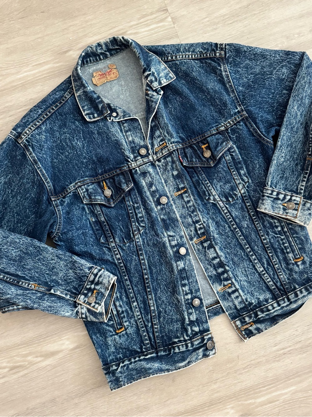 Vintage Levi's Acid Wash Blue Denim Jacket